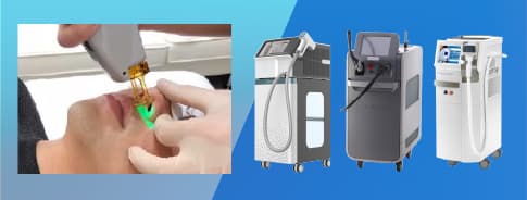 さまざまな脱毛の機械の画像